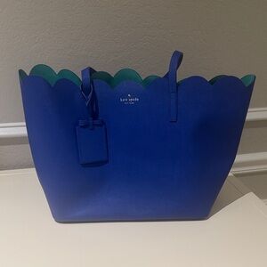 Kate Spade large blue tote bag.